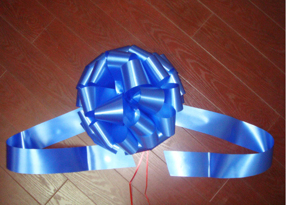 Windshield Pom Pom ribbon Bow for wedding car , large gift loop bows for ceremony supplier