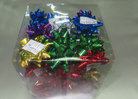 Best Metallic and Holographic 15 Loop Gift Bow with print logo , hot foil , embroidered for sale