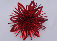Best Red Shinny PET Self - adhesive Fancy Bows for hair , Pre made Gift Flower Ribbon Bow for sale