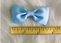 China Blue Fabric Polyester Grosgrain hair clip bow for girls headwear accessories distributor