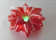 Best Iridescent film Optical Fiber LED Ribbon Bow , 3.75" Lighting LED Gift Bow for sale