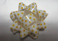 90U - 200U Thickness Gold gift bows , 3mm - 150mm width Christmas wrapping bows supplier