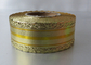 25 Yards Metallic with lace and gold line christmas gift ribbon OEM  ODM acceptable supplier