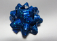 Fancy pattern 1 / 4" -  3" Holographic star ribbon bows blue for Christmas tree decoration supplier