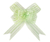 Organza Stripe Large 6 inch / 50mm Butterfly Pull Bows , green purple pull string bow ribbon supplier