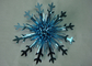 Christmas wrapping and Decorative 4" Snowflake fireworks Bow with PVC Ribbon supplier