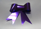 Plastic tie christmas ribbon bow with elastic for gift , candy , chocolate packaging supplier