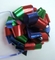 Multi color Pull bow Christmas Gift  Stripes , Swirls Pom Pom Bow  , 5" Wide wired ribbon bows 120U Thickness supplier