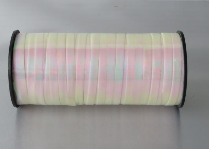 100Y Length 5mm Width Iridescent Curling Crimped Ribbon for Restaurants , Gift Stores