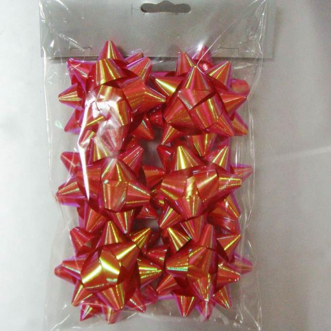 Multi material and colors christmas bow ribbon , 2” - 4" curling ribbon bows