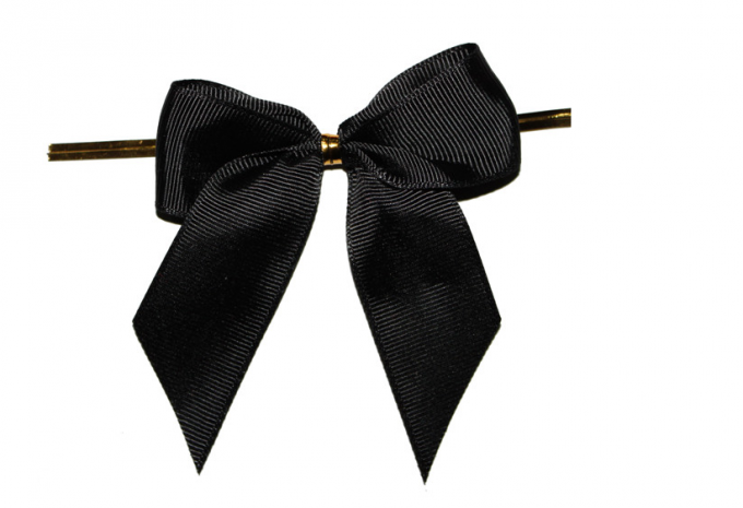Wire twist / impressive pre tied Decorative ribbon bow tie for wedding with grosgrain