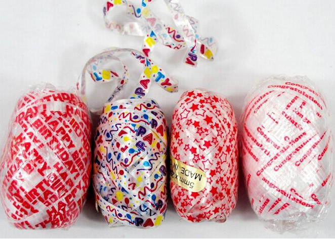 Easter Egg Printed Ribbon , Curling Ribbon Eggs 5mm x 10m printing cops for gift packing