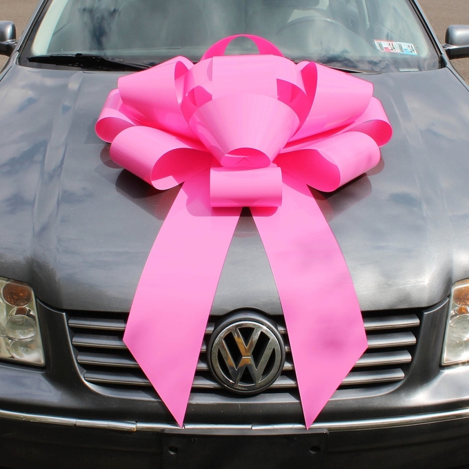 Weding car Gift pull Bow ribbon for wedding car , large gift loop bows for ceremony and celebration