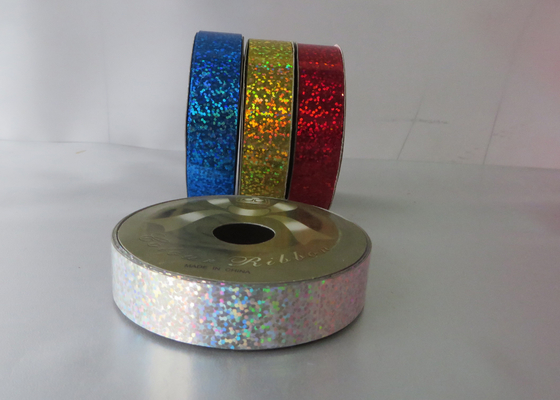 Holographic ribbon 1/2"  x 20y , red white blue Ribbon Roll spools 90U - 200U Thickness supplier