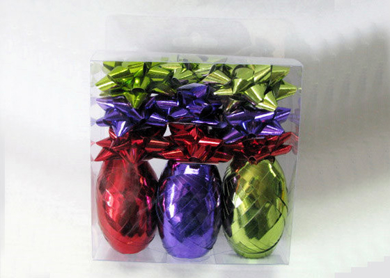 Mixed Ribbon egg and ribbon star bow set for Christmas gift wrapping ribbon bows supplier