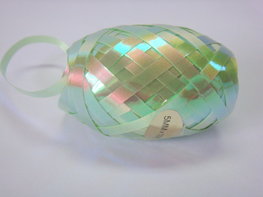 Iridescent rainbow 5mm10m Curling Ribbon Egg , Wedding pp ribbon supplier