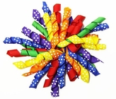 Colorful 4.5" Grosgrain with dot Curly Ribbon bow for  Korker Hair Bow Clips for sale