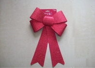 Best Metallic PVC Holiday Decoration Ribbon Bow Tie , wrapping glitter ribbon bow for sale