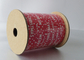 White and Red Wide Christmas Curling Ribbon Spool with PP Laminagted Printed 130U supplier