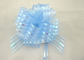 Yellow Blue Pink Pom Pom Pull Bow , Organza Striped Ribbons with Long Tulle Tails supplier