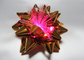 cheap 10CM Dia Metallic LED Ribbon Bow for gift decorations , led christmas bow