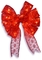 9 Inch Organza Gold Red Decorative LED Christmas Bow with Dual Color LED Lights supplier