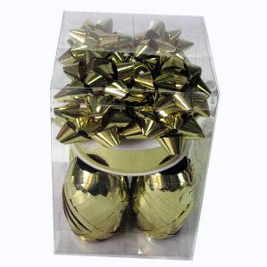 Embossed Holographic Metallic Gift wrap Ribbon set for Supermarket and chain shops