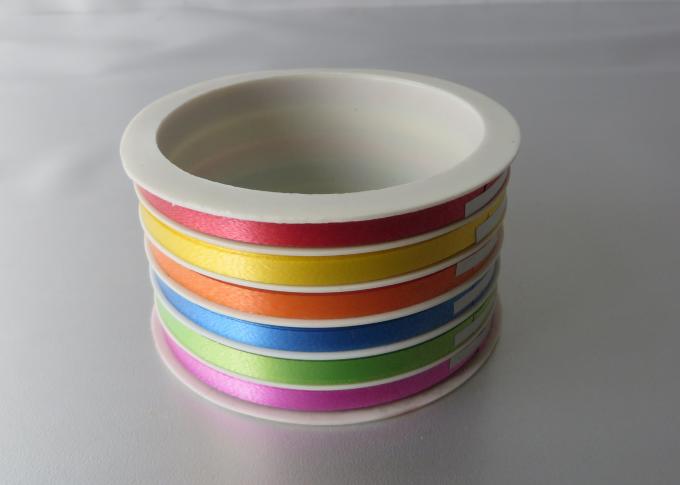 Beautiful 4 / 6 channel wrapping ribbon 5mm , 10mm width for mixed color products packing