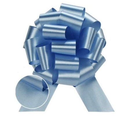 Blue PP Gift Pull Bow in Solid material for gift decoration and celebration