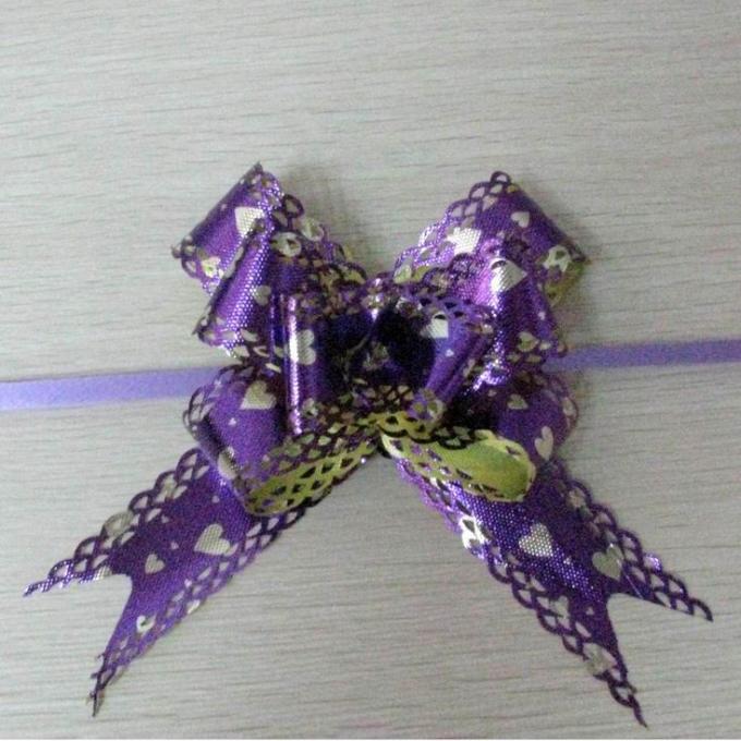 Metallic and PP prinnted Lace Butterfly Pull Bows for Home / Party decorative 18 * 390mm